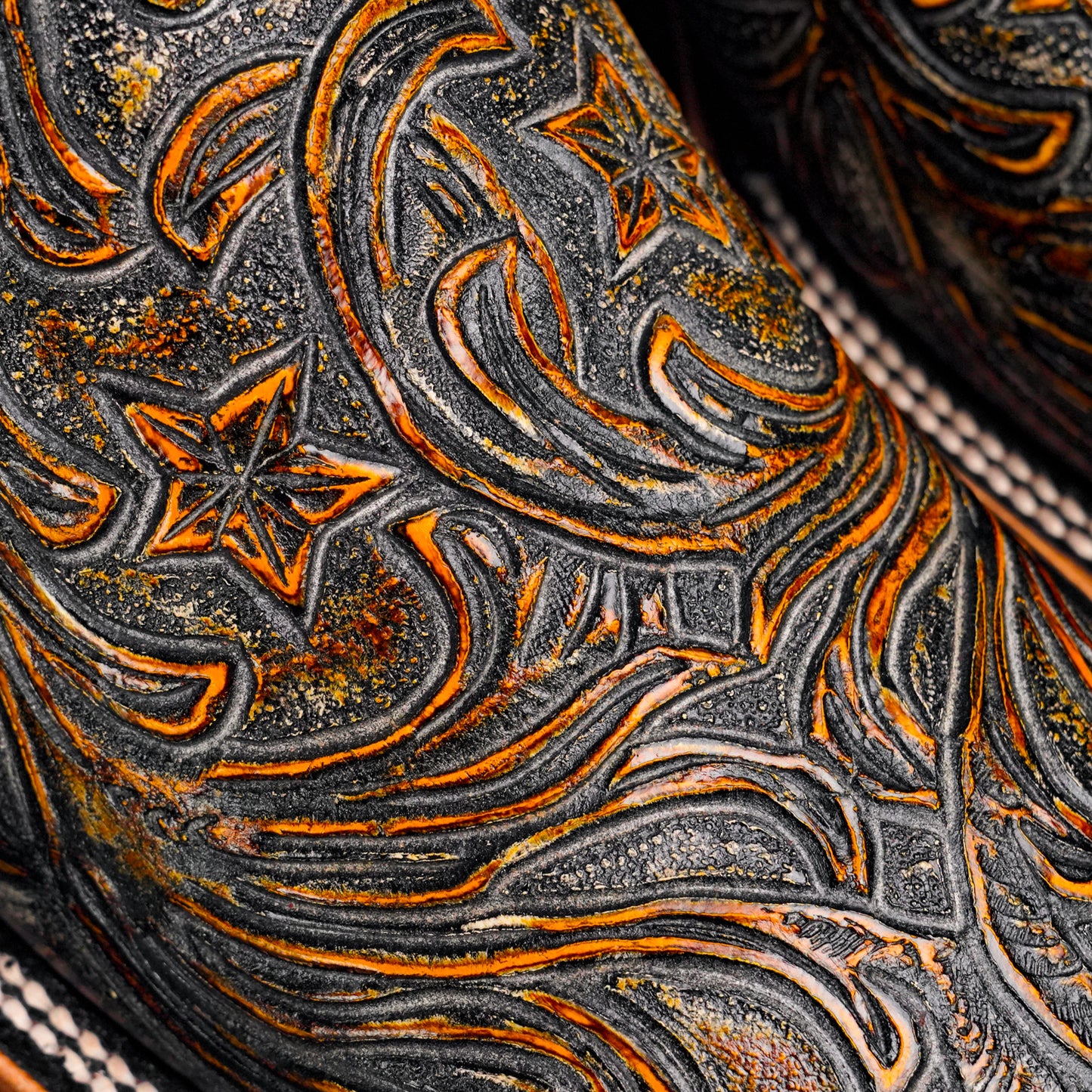 Honey Hand Tooled Square Toe Boots™