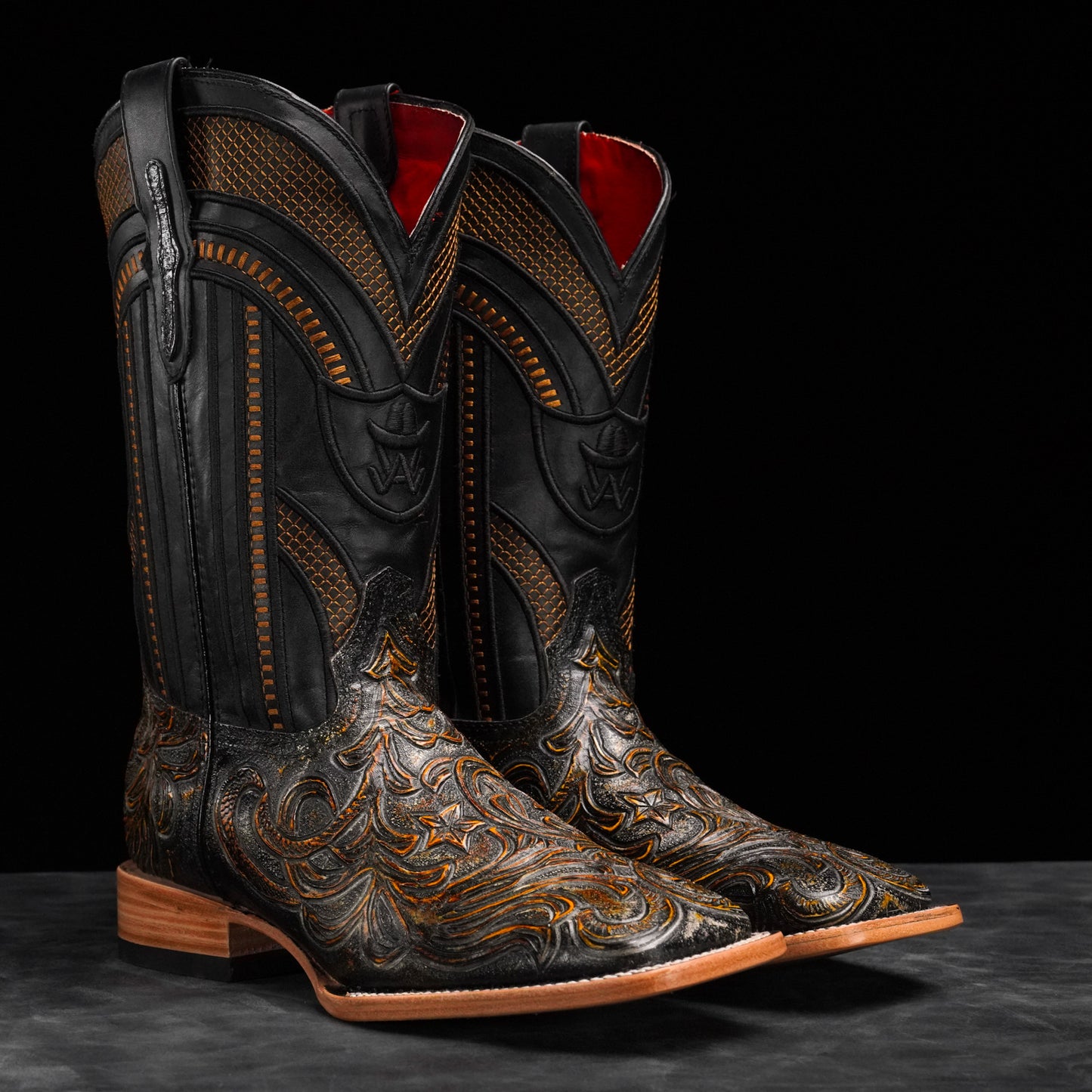 Honey Hand Tooled Square Toe Boots™